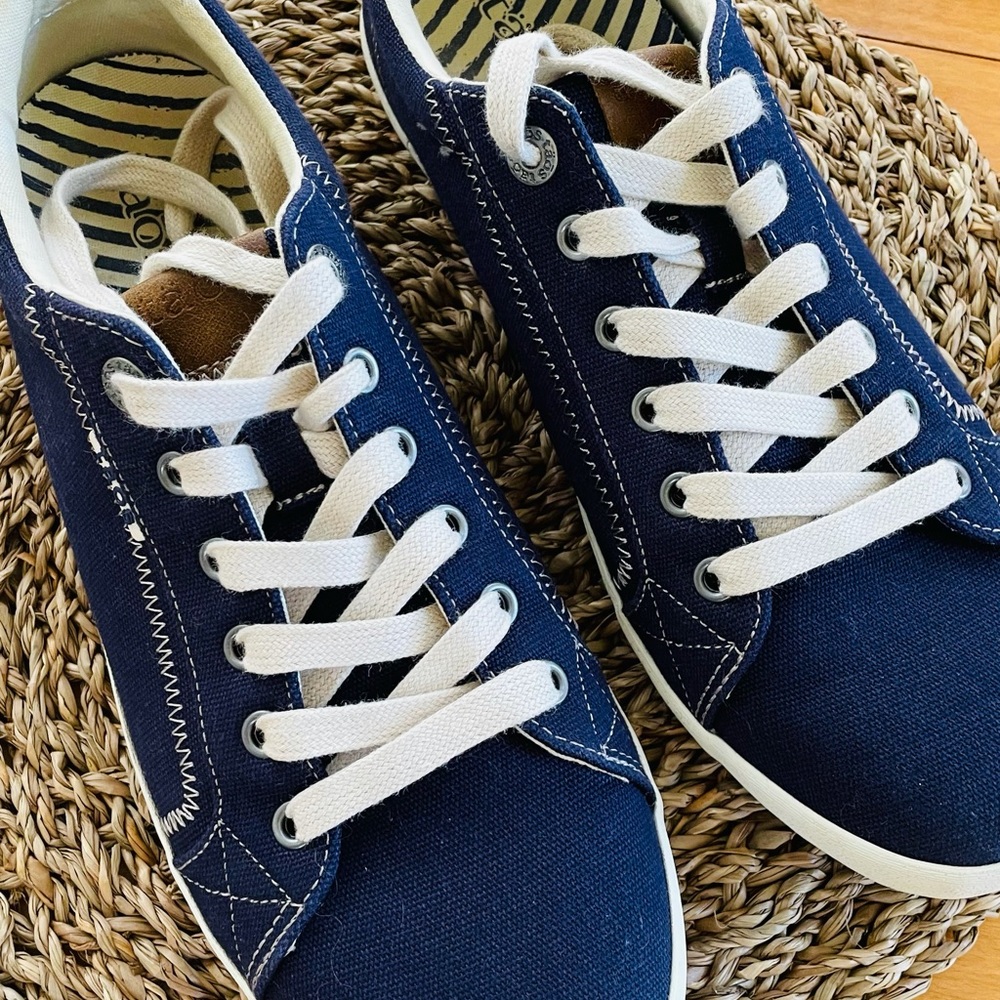 Taos Star Burst Shoes Navy Canvas Sneakers Sz 11
